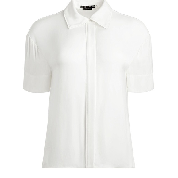 Alice + Olivia - BRADY OVERSIZED BUTTON DOWN - Picture 1 of 5